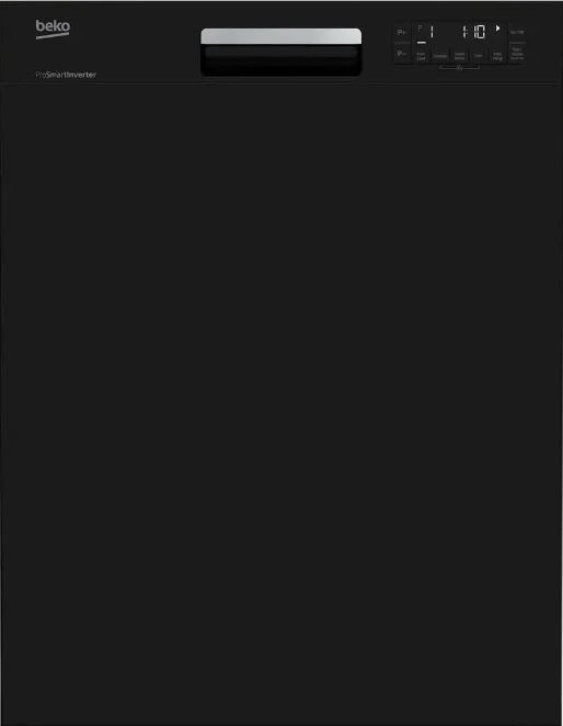 Black 24 inch built in Beko dishwasher 