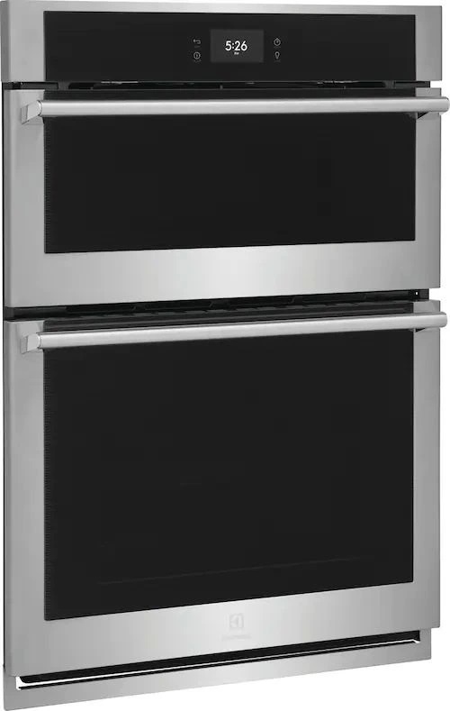  Front view of Electrolux ECWM3011AS 30” electric combo wall oven 