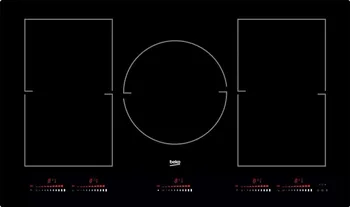 Overhead view of the Beko BCTI36510 36” induction cooktop 