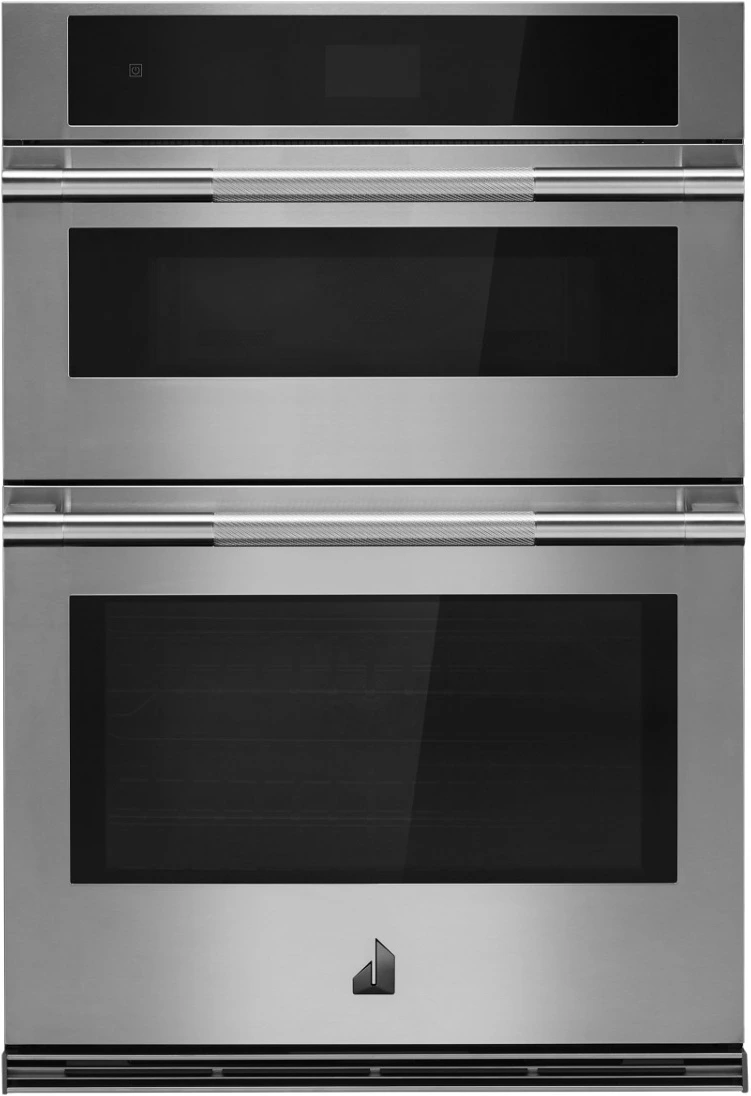 Front view of the JennAir JMW2430LL combination wall oven 