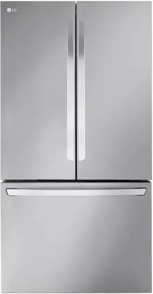 LG Front view of the LG LRFLC2706S French door refrigerator