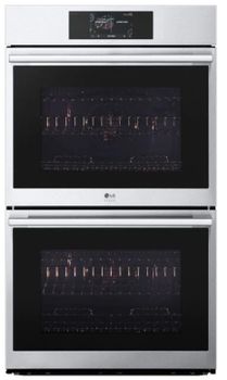 Front view of LG Studio WDES9428F 30-inch double wall oven 