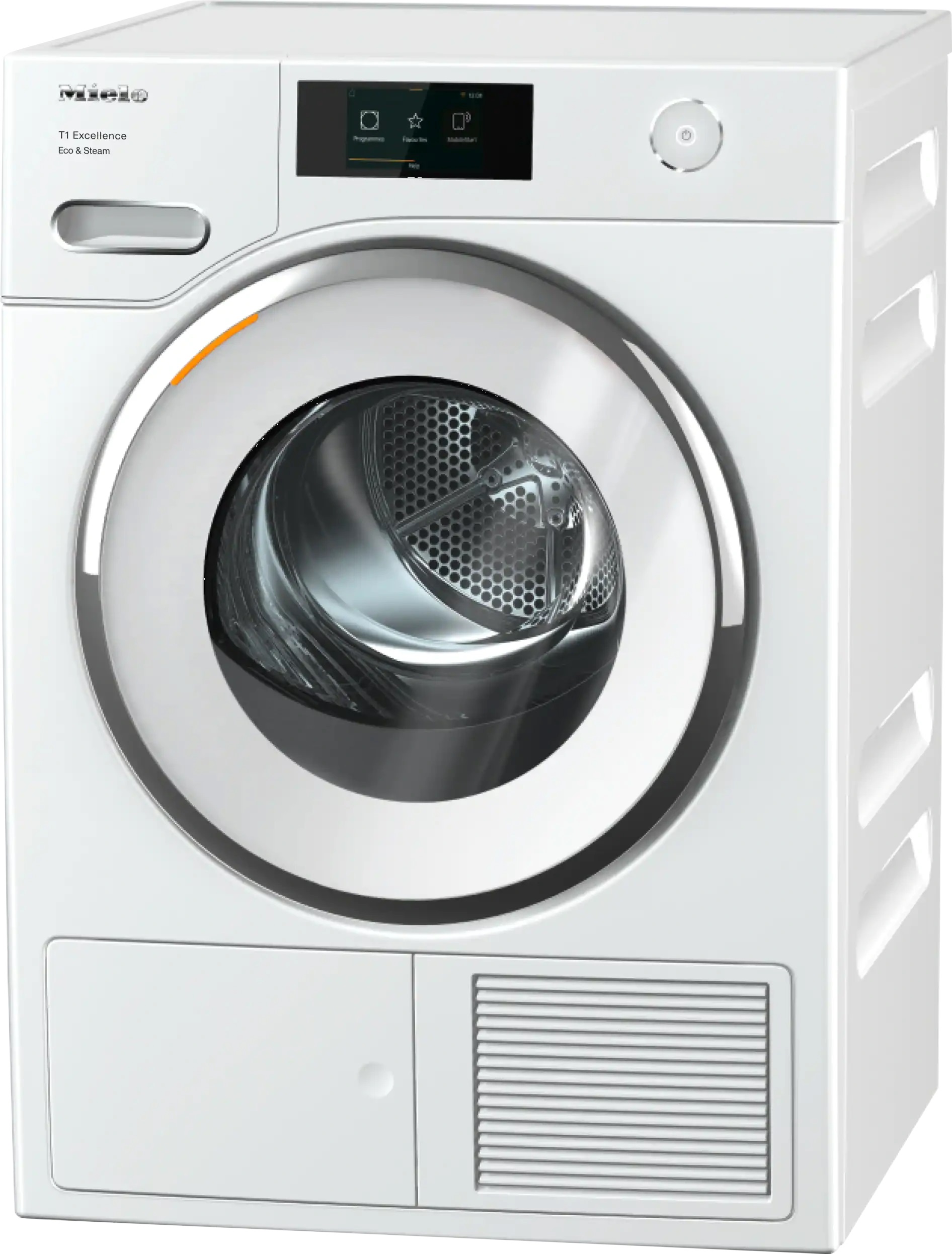 Front view of Miele TXR 860WP heated pump dryer 