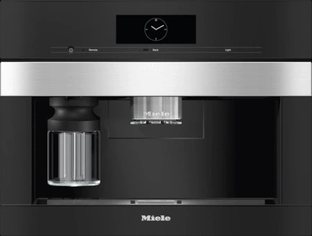 Front view of Miele CVA 7845 CTS 24” built-in coffee maker 