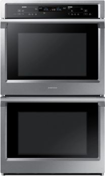 Front view of Samsung NV51K6650DS 30-inch double wall oven 