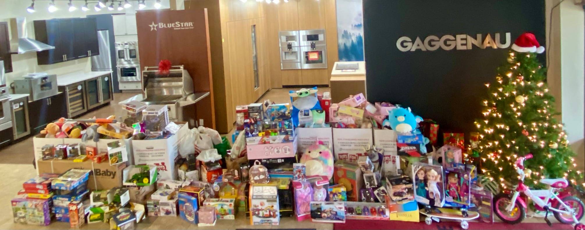 Various Christmas toys raised by the Toys for Tots drive held at Albert Lee 
