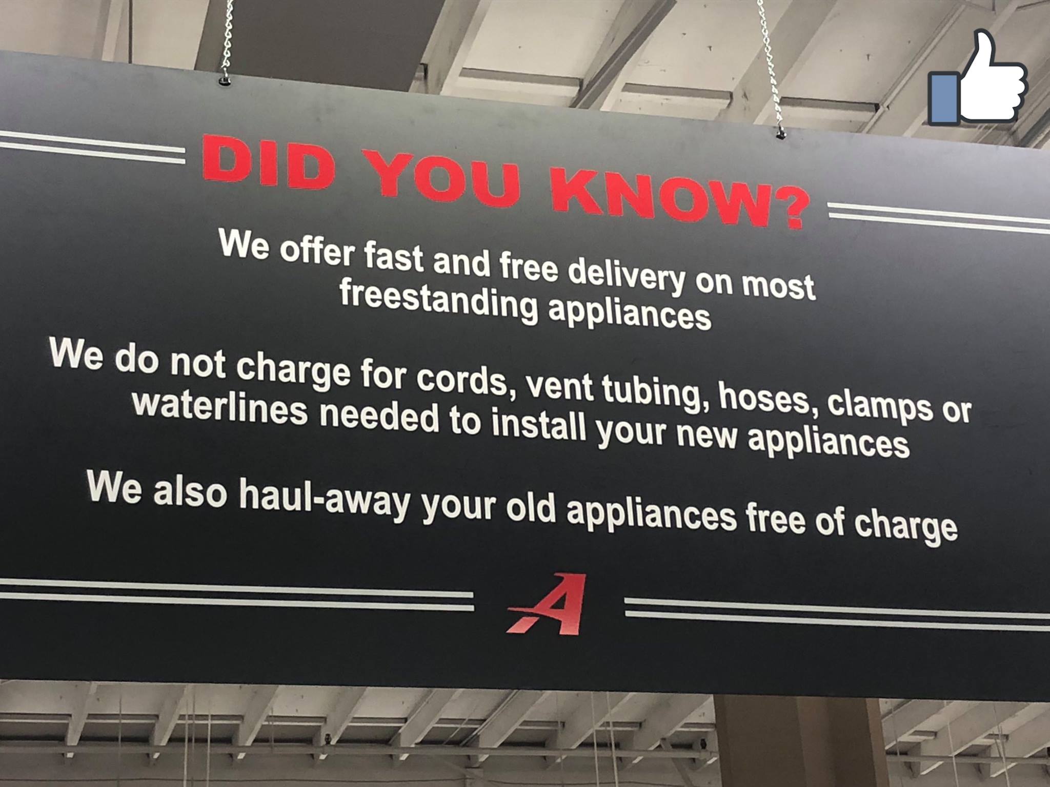 A service sign at an Albert Lee Appliance location 