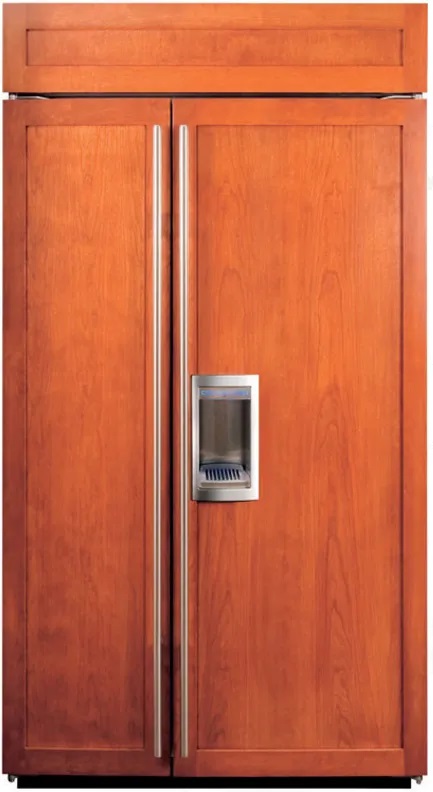 Front view of Sub Zero BI-42SD/O panel ready refrigerator 