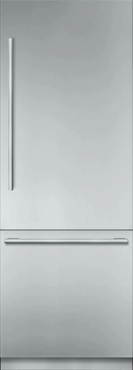 Front view of Thermador T30IB905SP built-in bottom-freezer refrigerator 