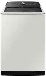 Front view of the Samsung WA55A7300AE top load washer 