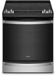 Front view of the Whirlpool WEE745H0LZ range 