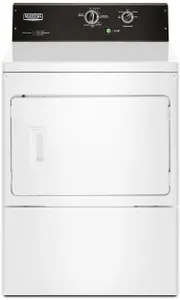 Front view of the Maytag MEDP575GW dryer 