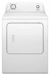 Front view of the Amana NGD4655EW dryer 