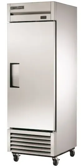 Front view of the True Commercial T-Series reach in refrigerator 