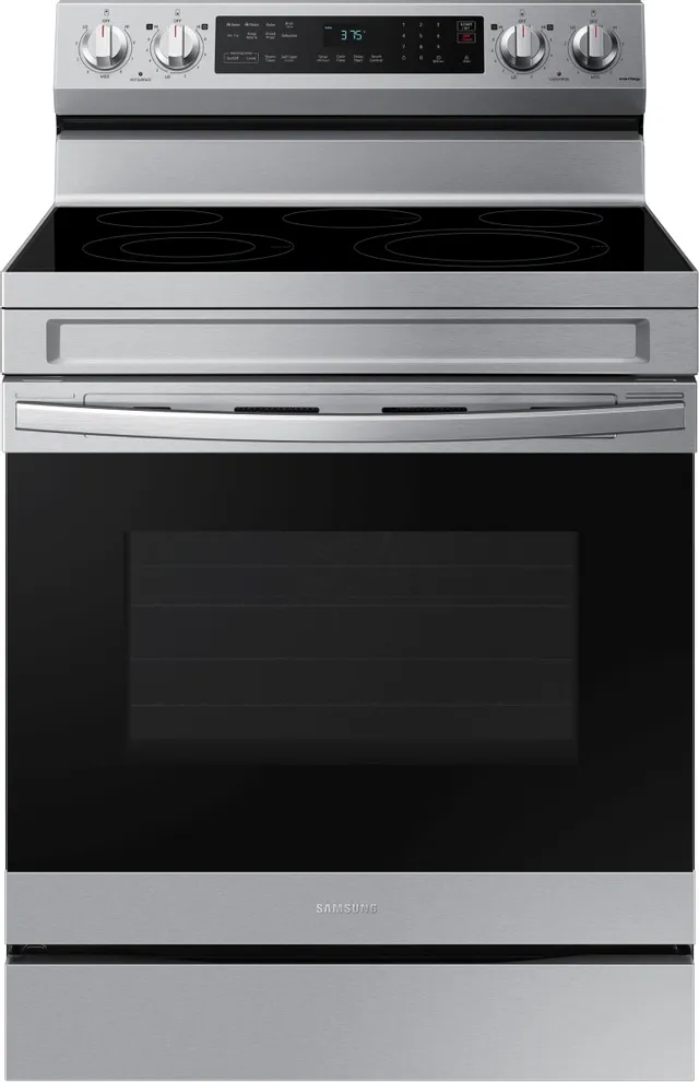 Front view of Samsung NE63A6511SS 30” electric range 