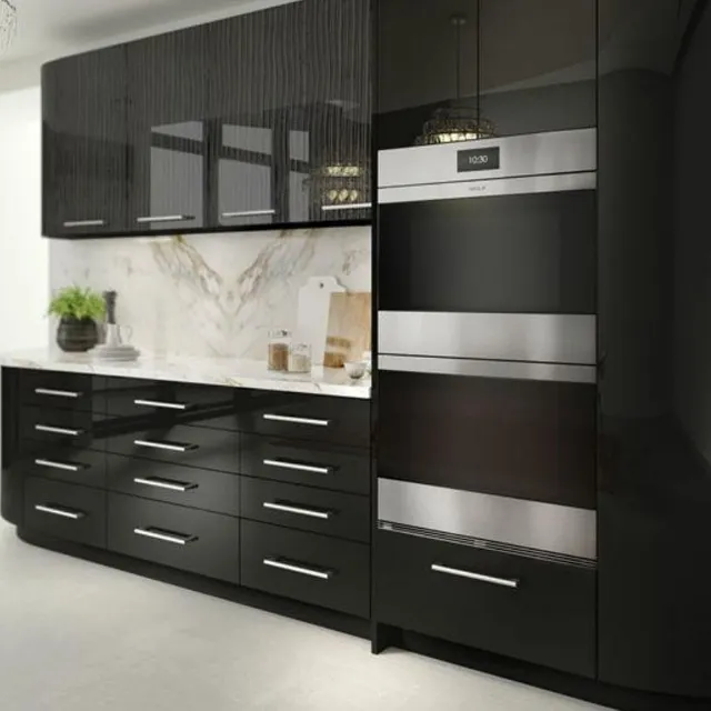 Wolf M Series DO30CM/S 30” double wall oven in a modern kitchen 