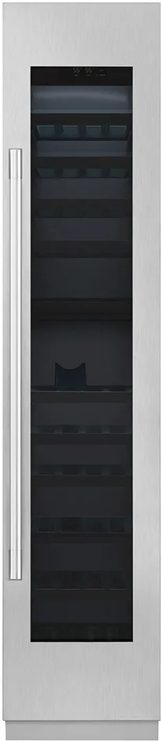 Front view of Signature Kitchen Suite SKSCW181RP built-in wine cooler 