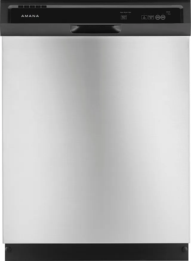 Front view of the Amana ADB1400AGS dishwasher 