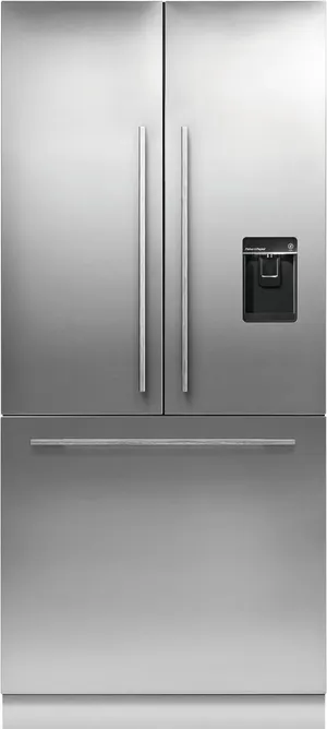 French Door Refrigerator Fisher & Paykel French door refrigerator with stainless steel finish