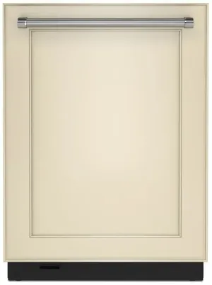 Front view of the KitchenAid KDTM704LPA panel-ready dishwasher 