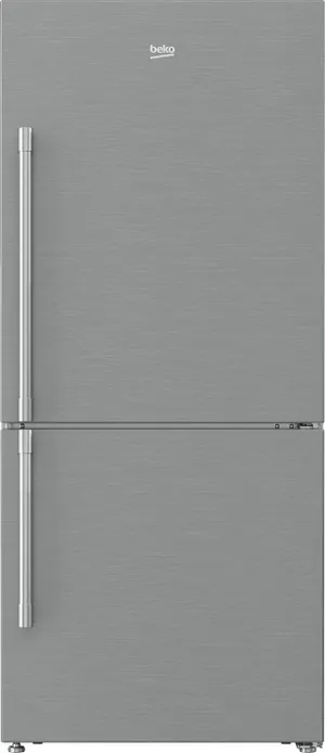 Stainless Steel Refrigerator Front view of Beko BFBF3018SSIM stainless steel refrigerator