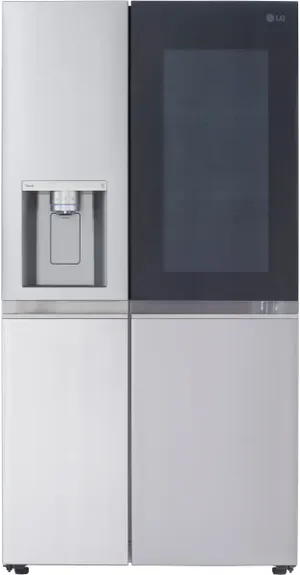 bottom freezer refrigerator Front LG LRSOS2706S stainless steel refrigerator