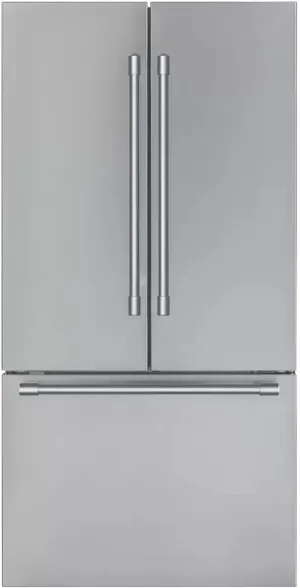 French Door Refrigerator Front view of Thermador T36FT820NS stainless steel refrigerator