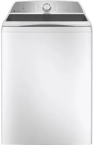 GE Front view of the GE PTW605BSRWS top load washer