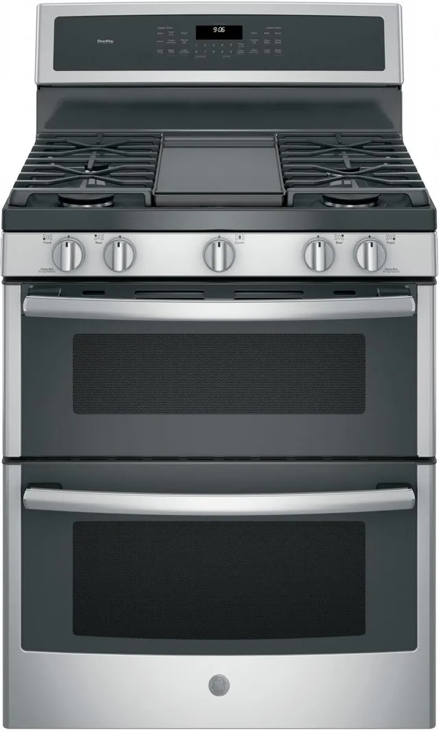GE Profile 30” Stainless Steel Freestanding Gas Double Oven Convection Range