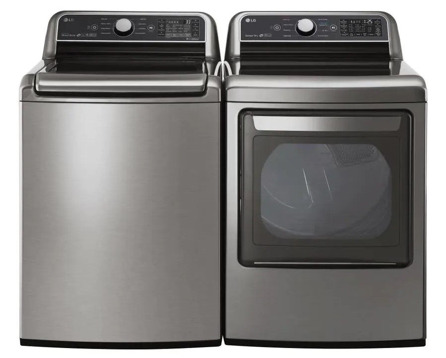 product image of LG top load washer and dryer set
