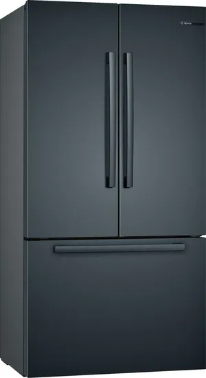 Black stainless steel Bosch French door refrigerator