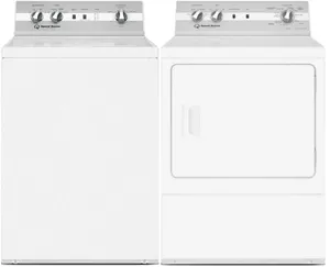 Front view of a Speed Queen washer and dryer set 