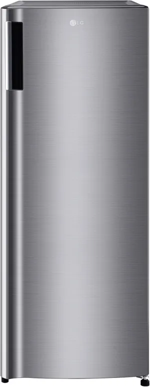 Front view of the LG LRONC0705V compact refrigerator 