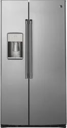 Front view of the Café CZS22MSKSS refrigerator 