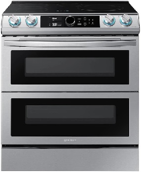 Front view of the Samsung NE63T8951SS induction range 