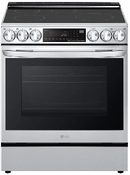 Front view of the LG LSIL6336F induction range 