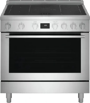 Front view of the Electrolux induction range 