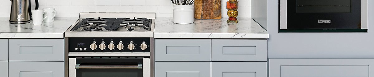 Wide view of Magic Chef 24” range 