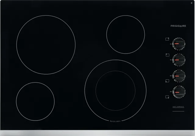 Overhead view of Frigidaire FFEC3025US 30” electric cooktop 