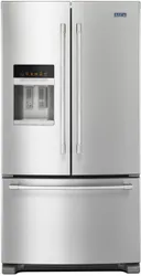 Front view of the Maytag MFI2570FEZ French door refrigerator