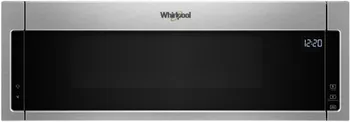 Front view of the Whirlpool WML55011HS over the range microwave 