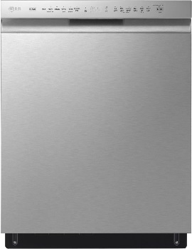 Front view of the LG LDFN4542S dishwasher 