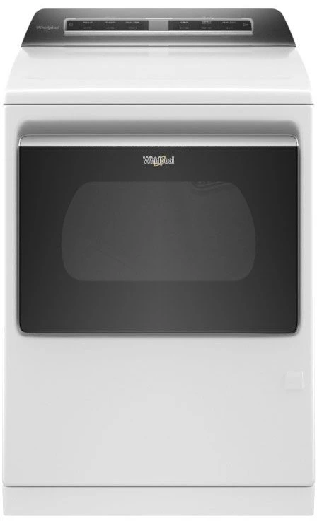 Front view of the Whirlpool WGD7120HW gas dryer 