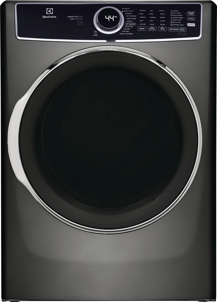 Front view of the Electrolux ELFG7637AT gas dryer 