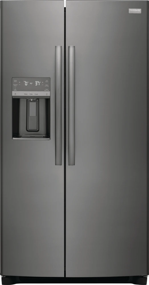 Front view of the Frigidaire Gallery GRSS2652AD side by side refrigerator 