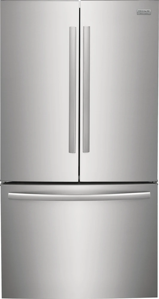 Front view of the Frigidaire Gallery GRFG2353AF French door refrigerator 