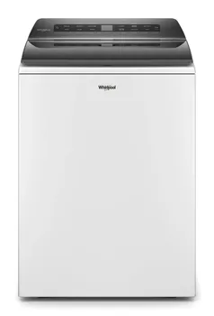 Front view of the Whirlpool WTW5105HW top load washer 
