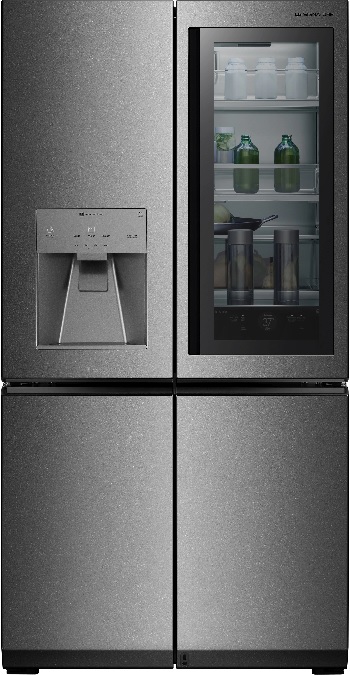 Front view of the LG Signature URNTC2306N French door refrigerator