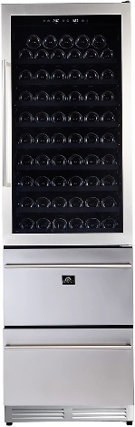 Front view of the FORNO Azienda FWCDR6628-24S wine cooler 