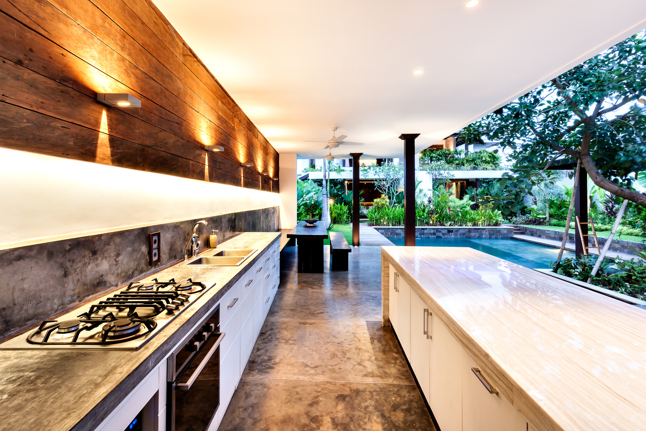 A modern kitchen 